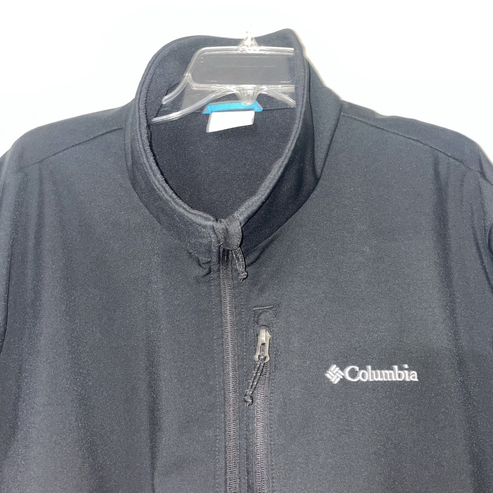 Columbia Men's Lined Full-Zip Black Jacket with Zippered Pockets Sz 3XT‎